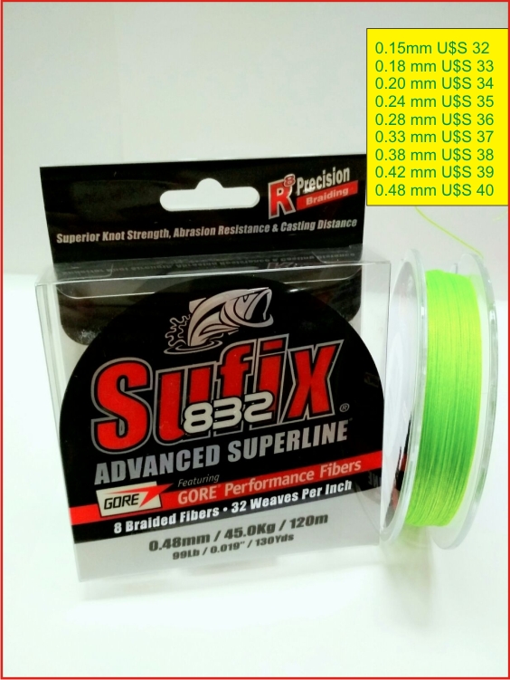 Linha Multifilamento Sufix 832 Advanced Superline 8 Fios - Verde - ILHA DA  PESCA